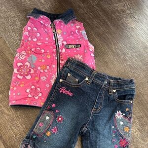 Barbie denim set, Barbie denim outfit, girls Barbie outfit, vintage Barbie